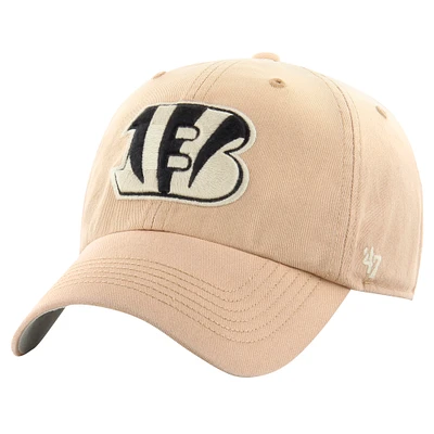 Men's '47 Khaki Cincinnati Bengals Dusted Relaxed Franchise Fitted Hat