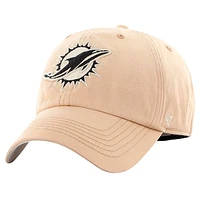 Men's '47 Khaki Miami Dolphins Dusted Relaxed Franchise Fitted Hat