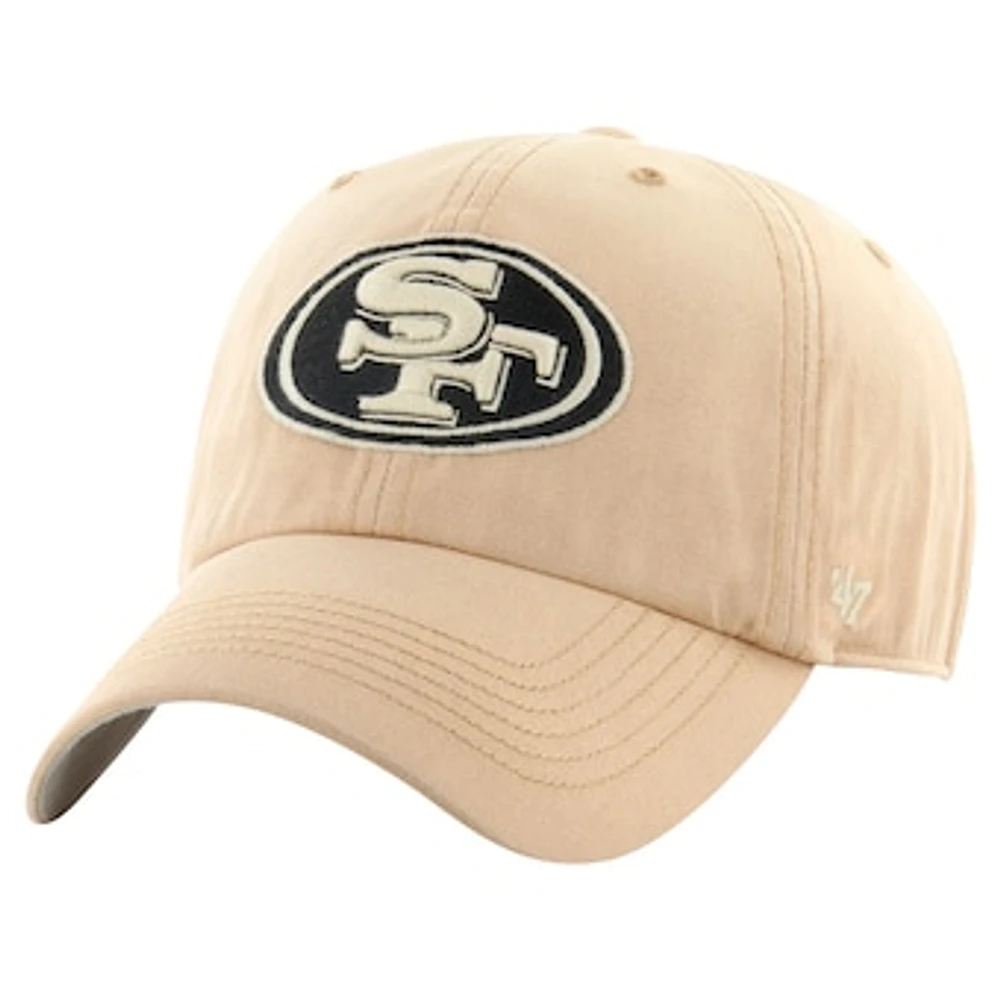 Men's '47 Khaki San Francisco 49ers Dusted Relaxed Franchise Fitted Hat