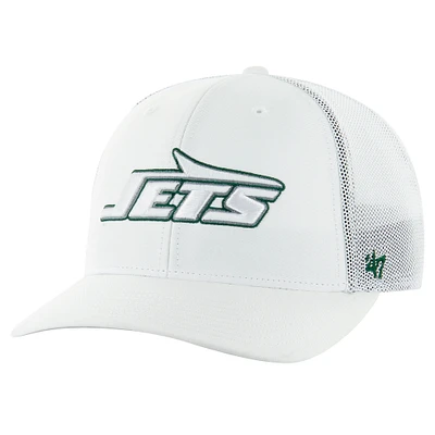 Men's '47 White New York Jets Snowball Trophy Stretch Fit Hat