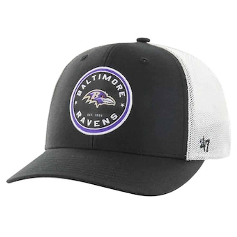 Men's '47 Black Baltimore Ravens Disclose Trophy Stretch Fit Hat