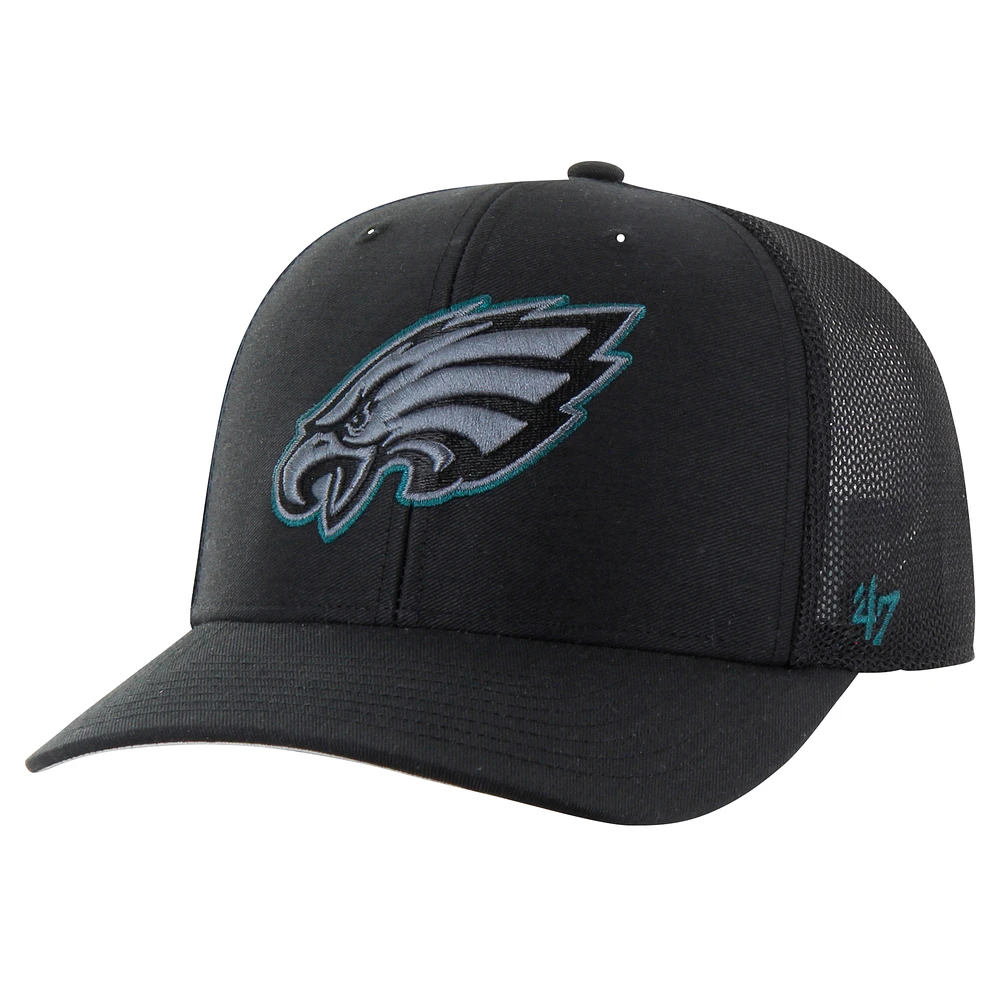 Men's '47 Black Philadelphia Eagles Blackball Trophy Flex Hat