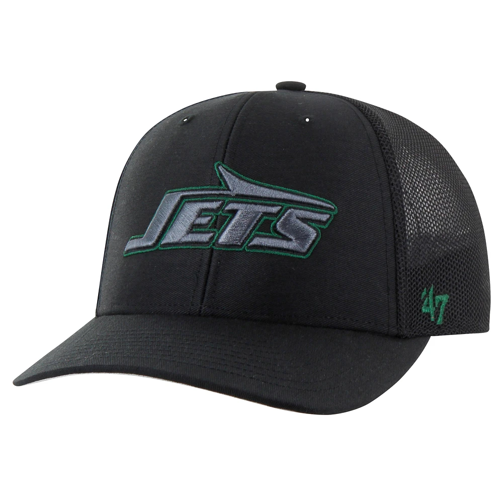 Men's '47 Black New York Jets Blackball Trophy Flex Hat