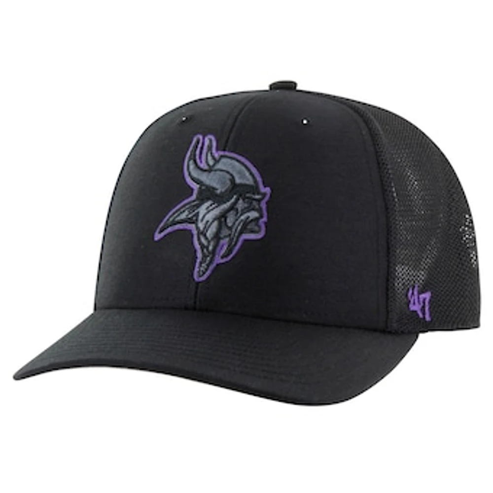 Men's '47 Black Minnesota Vikings Blackball Trophy Flex Hat