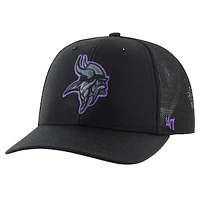 Men's '47 Black Minnesota Vikings Blackball Trophy Flex Hat