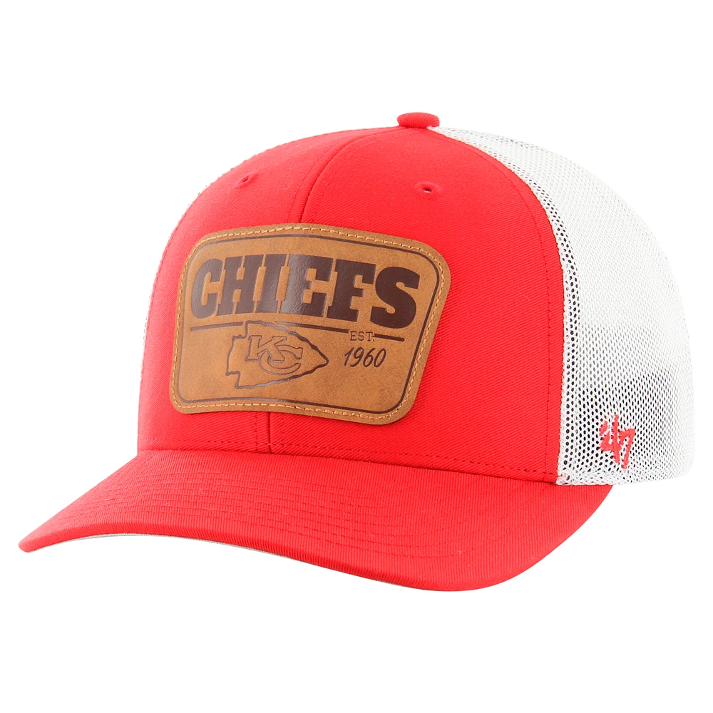 Men's '47 Red/White Kansas City Chiefs Thrash Trophy Flex Hat