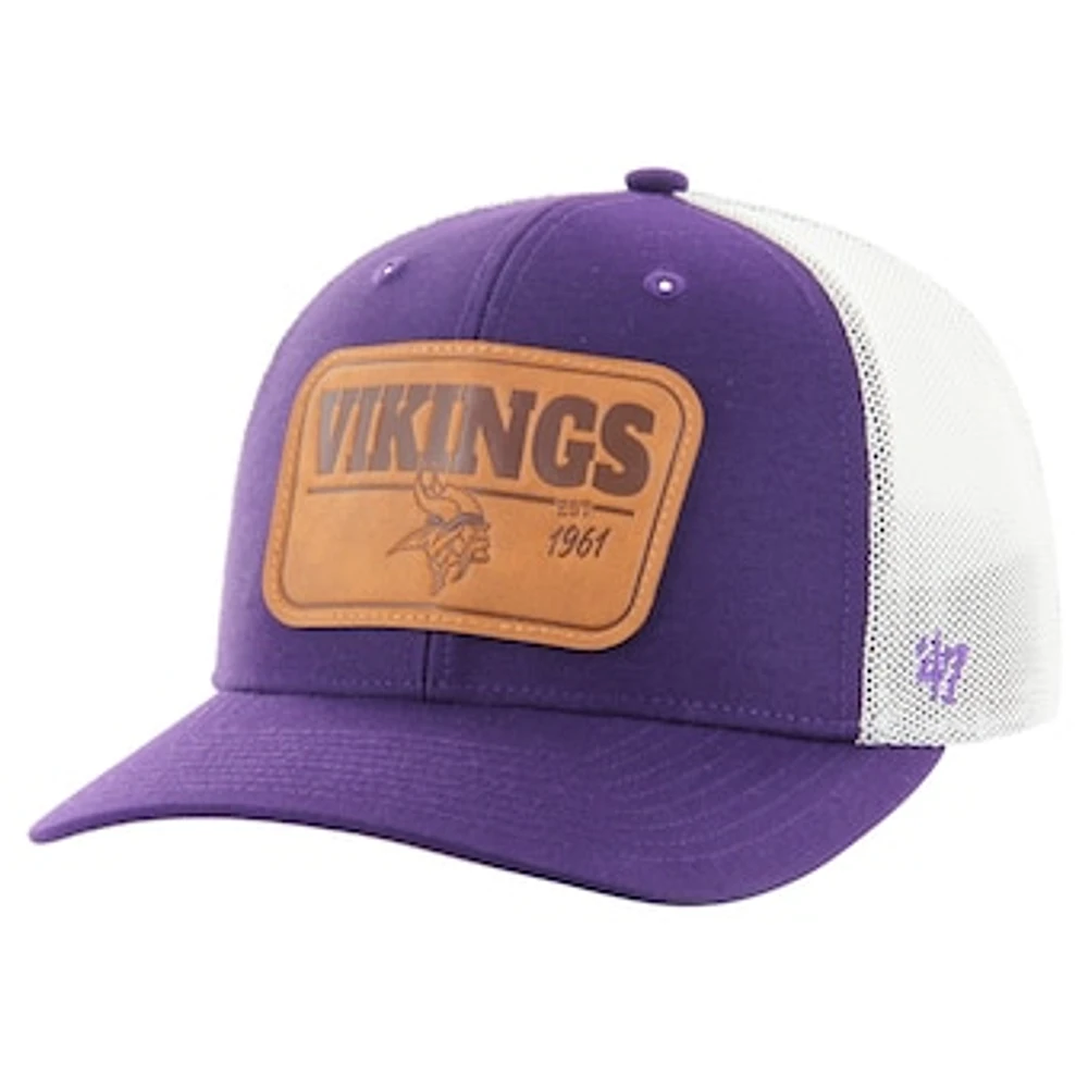 Men's '47 Purple/White Minnesota Vikings Thrash Trophy Flex Hat