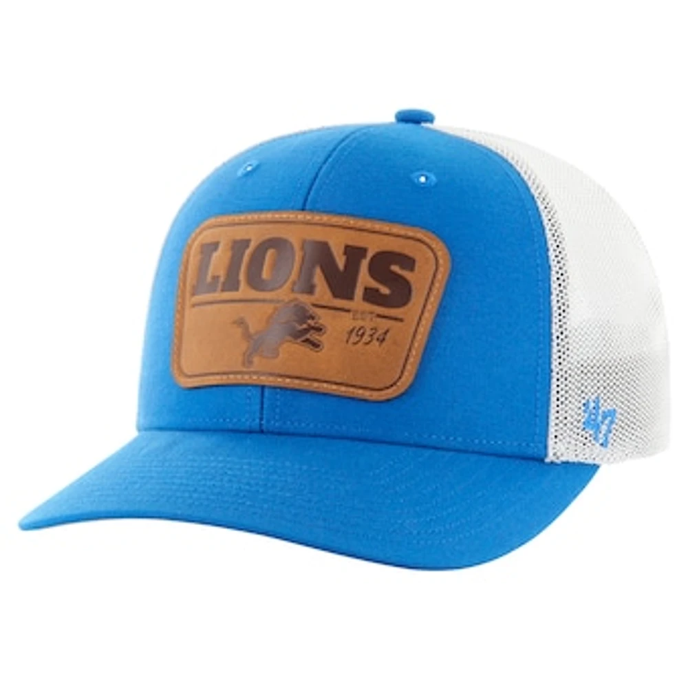 Men's '47 Blue/White Detroit Lions Thrash Trophy Flex Hat