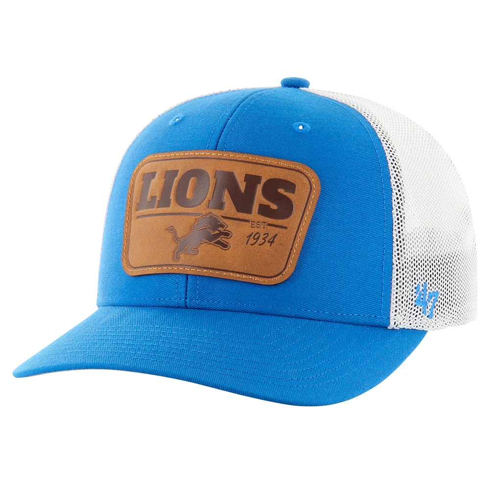 Men's '47 Blue/White Detroit Lions Thrash Trophy Flex Hat