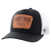 Men's '47 Black/White Baltimore Ravens Thrash Trophy Flex Hat