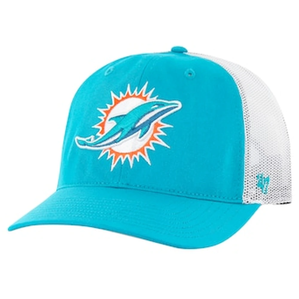 Men's '47 Aqua/White Miami Dolphins Team Unstructured Trucker Adjustable Hat