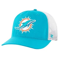 Men's '47 Aqua/White Miami Dolphins Team Unstructured Trucker Adjustable Hat