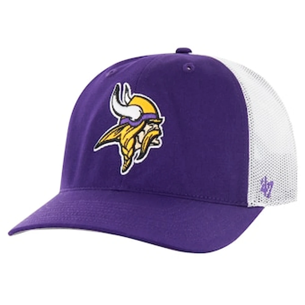 Men's '47 Purple/White Minnesota Vikings Team Unstructured Trucker Adjustable Hat