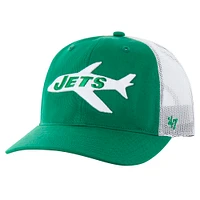 Men's '47 Kelly Green/White New York Jets Team Unstructured Trucker Adjustable Hat