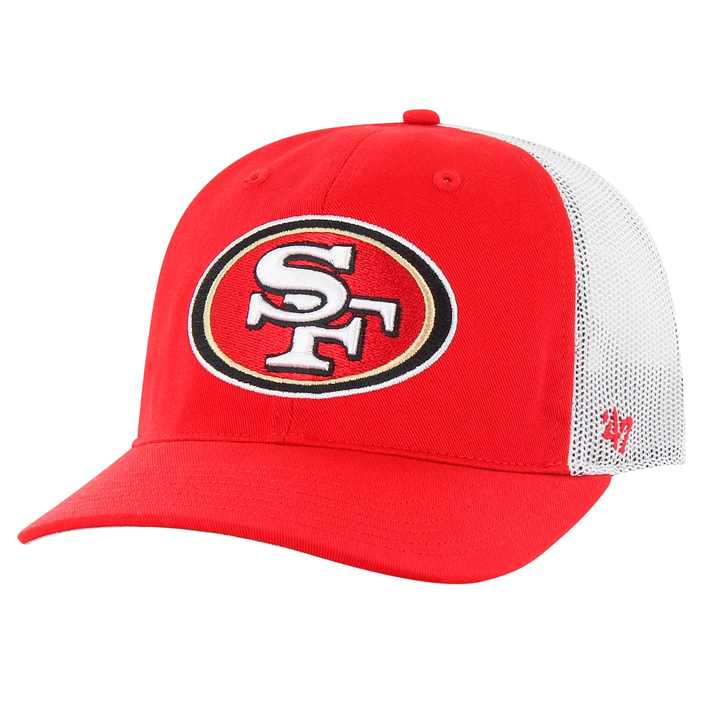 Men's '47 Scarlet/White San Francisco 49ers Team Unstructured Trucker Adjustable Hat