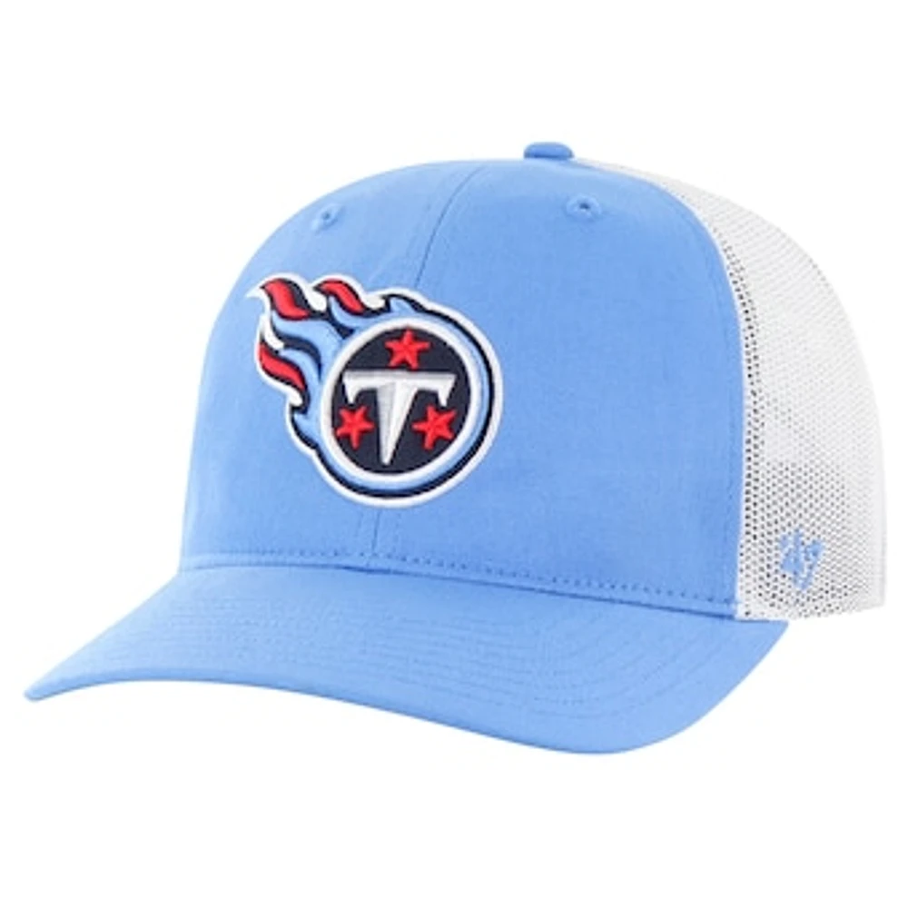 Men's '47 Light Blue/White Tennessee Titans Team Unstructured Trucker Adjustable Hat