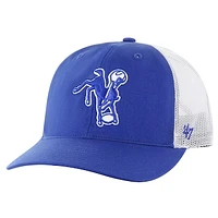 Men's '47 Royal/White Indianapolis Colts Team Unstructured Trucker Adjustable Hat