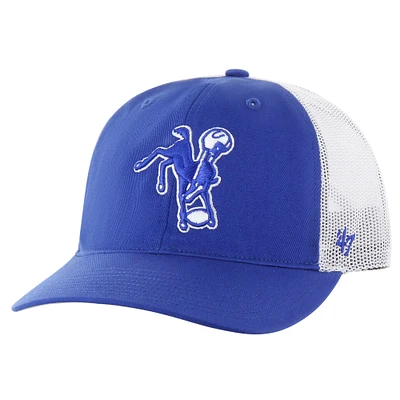 Men's '47 Royal/White Indianapolis Colts Team Unstructured Trucker Adjustable Hat