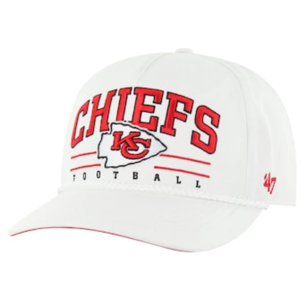 Men's '47 White Kansas City Chiefs Roscoe Hitch Rope Adjustable Hat