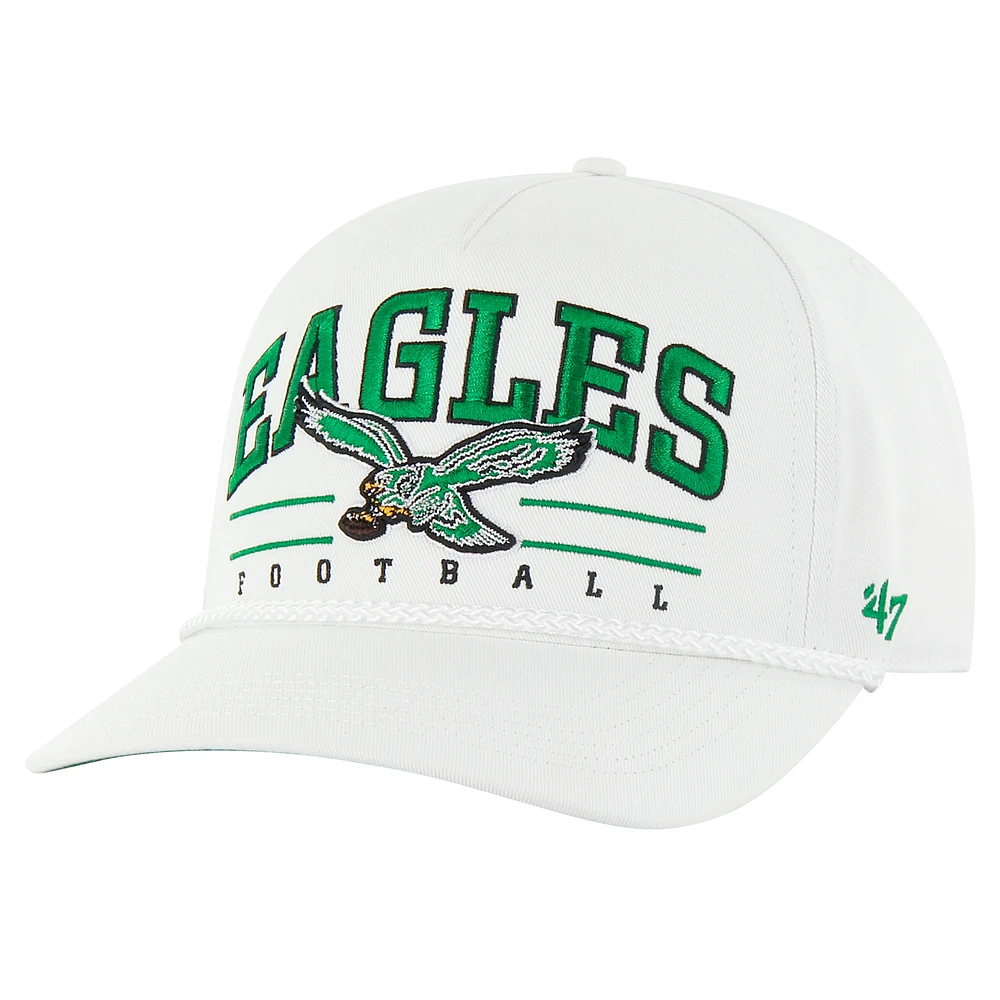 Men's '47 White Philadelphia Eagles Roscoe Hitch Rope Adjustable Hat