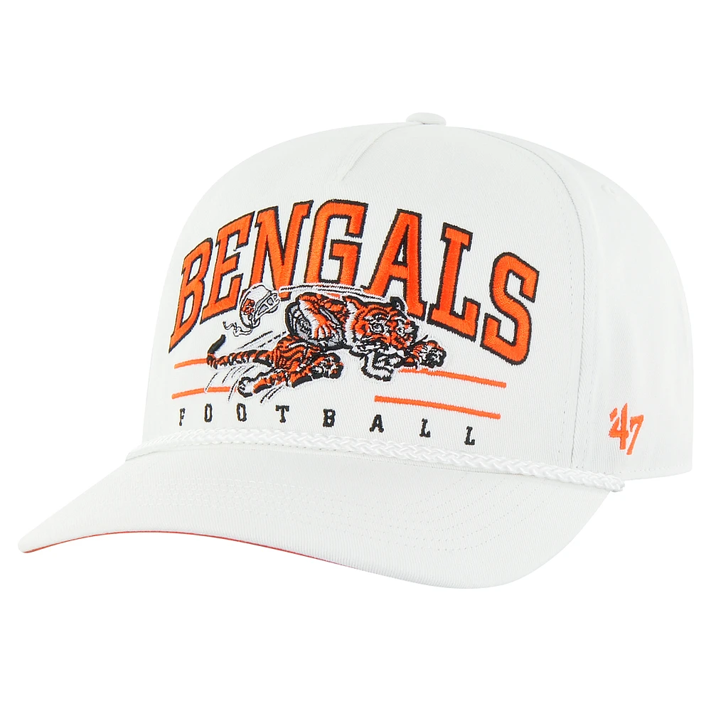 Men's '47 White Cincinnati Bengals Roscoe Hitch Rope Adjustable Hat