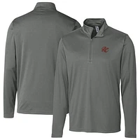 Men's Cutter & Buck  Steel Sacramento River Cats Clique Spin Eco Performance Half-Zip Pullover