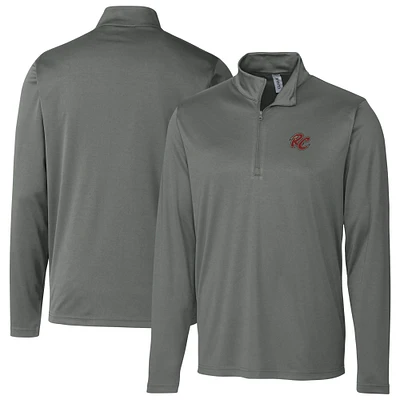 Men's Cutter & Buck  Steel Sacramento River Cats Clique Spin Eco Performance Half-Zip Pullover
