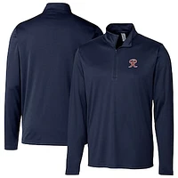Men's Cutter & Buck  Navy Tacoma Rainiers Clique Spin Eco Performance Half-Zip Pullover