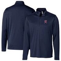 Men's Cutter & Buck  Navy Tacoma Rainiers Clique Spin Eco Performance Half-Zip Pullover