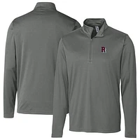 Men's Cutter & Buck  Steel Round Rock Express Clique Spin Eco Performance Half-Zip Pullover