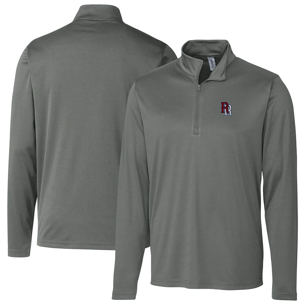 Men's Cutter & Buck Steel Round Rock Express Clique Spin Eco Performance Half-Zip Pullover