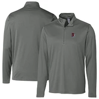 Men's Cutter & Buck  Steel Round Rock Express Clique Spin Eco Performance Half-Zip Pullover