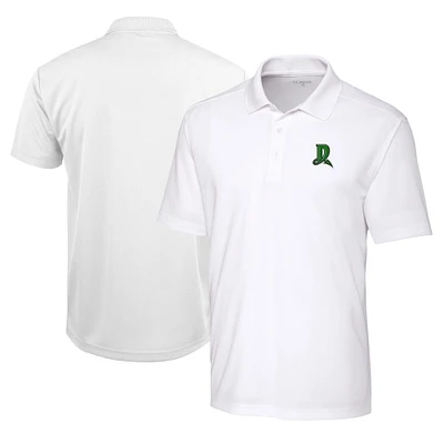 Men's Cutter & Buck  White Dayton Dragons Clique Spin Eco Performance Pique Polo