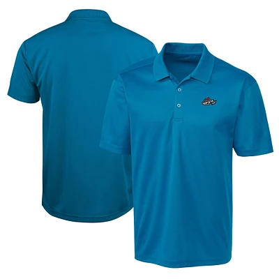 Men's Cutter & Buck  Aqua Rocket City Trash Pandas Clique Spin Eco Performance Pique Polo