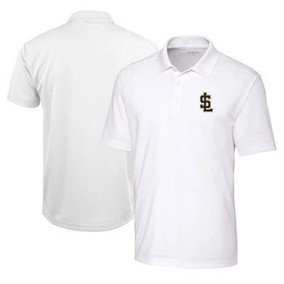 Men's Cutter & Buck  White Salt Lake Bees Clique Spin Eco Performance Pique Polo