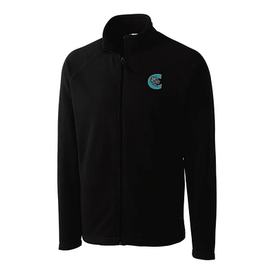 Men's Cutter & Buck  Black Charlotte Knights Clique Summit Performance Fleece Full-Zip Jacket