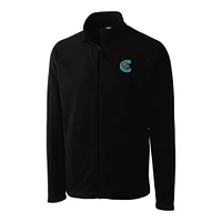 Men's Cutter & Buck  Black Charlotte Knights Clique Summit Performance Fleece Full-Zip Jacket
