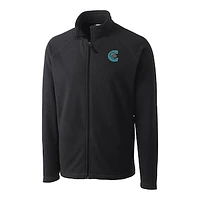 Men's Cutter & Buck  Charcoal Charlotte Knights Clique Summit Performance Fleece Full-Zip Jacket