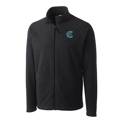 Men's Cutter & Buck  Charcoal Charlotte Knights Clique Summit Performance Fleece Full-Zip Jacket