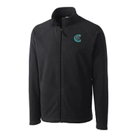 Men's Cutter & Buck  Charcoal Charlotte Knights Clique Summit Performance Fleece Full-Zip Jacket