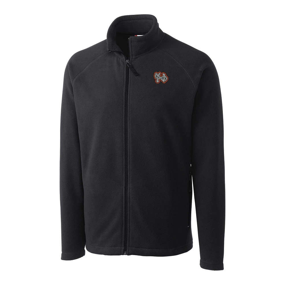 Men's Cutter & Buck Charcoal Norfolk Tides Clique Summit Performance Fleece Full-Zip Jacket