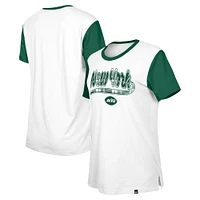 Women's New Era White/Green York Jets 3rd Down T-Shirt