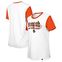 Women's New Era White/Orange Cincinnati Bengals 3rd Down T-Shirt