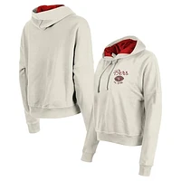 Women's New Era Cream San Francisco 49ers 3rd Down Historic Pullover Hoodie