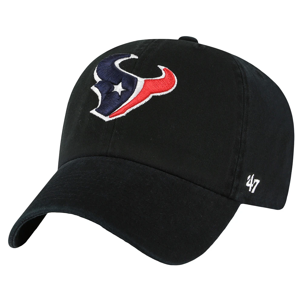 Men's '47 Black Houston Texans Clean Up Tonal Adjustable Hat