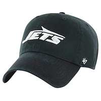 Men's '47 Black New York Jets Clean Up Tonal Adjustable Hat