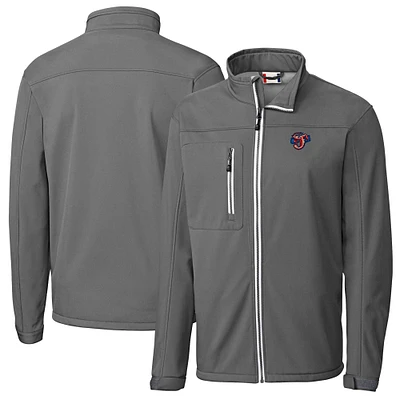 Men's Cutter & Buck  Steel Jacksonville Jumbo Shrimp Clique Telemark Eco Stretch Softshell Full-Zip Jacket