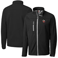 Men's Cutter & Buck  Black Fort Wayne TinCaps Clique Telemark Eco Stretch Softshell Full-Zip Jacket