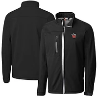 Men's Cutter & Buck  Black Fort Wayne TinCaps Clique Telemark Eco Stretch Softshell Full-Zip Jacket
