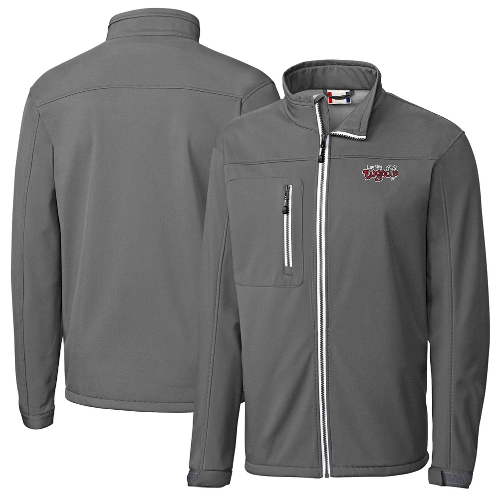 Men's Cutter & Buck Steel Lansing Lugnuts Clique Telemark Eco Stretch Softshell Full-Zip Jacket